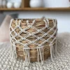 Panier naturel avec franges Macramé