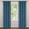 Rideau en velour Corduroy bleu