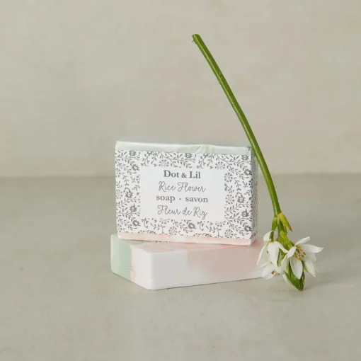 Savon en barre Fleur de riz par Dot & Lil