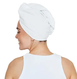 Serviette pour cheveux Blanc Crystal