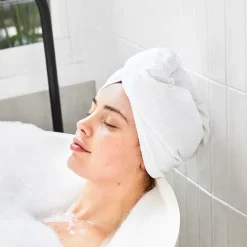 Serviette pour cheveux Blanc Crystal