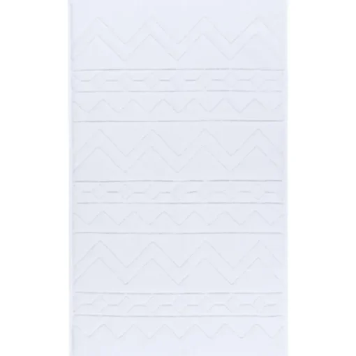 Tapis de bain Jacquard blanc