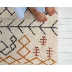 Tapis en coton à franges