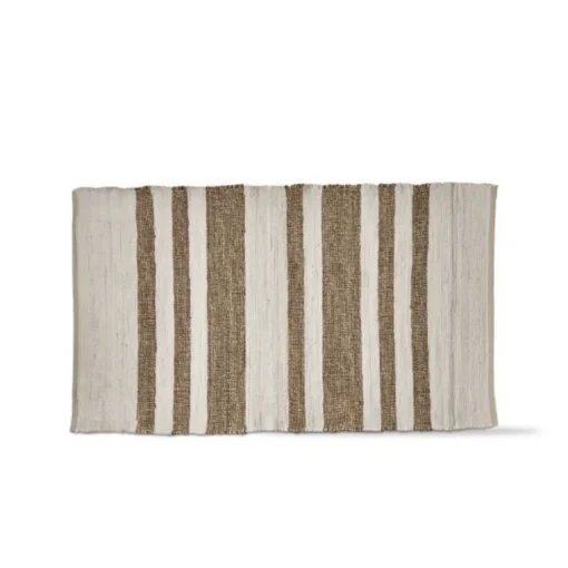 Tapis Tai blanc et jute