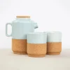 Tasse et théière Écolo aqua