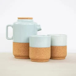 Tasse et théière Écolo aqua