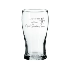 Verre à bière « L'après-ski c'est au Mont-Sainte-Anne » par La Maison du Bar