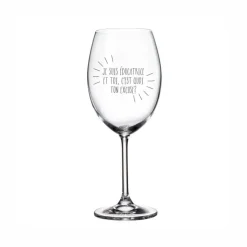 Verre à vin avec pied « Je suis éducatrice » par La Maison du Bar