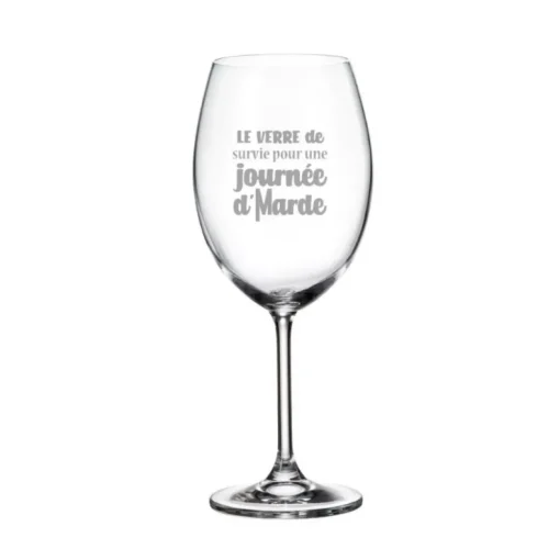 Verre à vin avec pied « Journée d'marde »