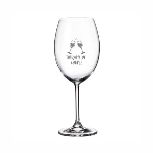 Verre à vin avec pied « Thérapie de couple » par La Maison du Bar