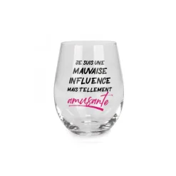 Verre à vin sans pied « Mauvaise influence»