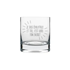 Verre à whisky « Je suis éducatrice » par La Maison du Bar