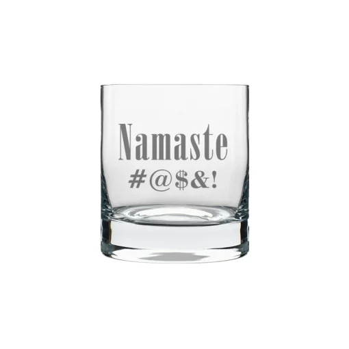 Verre à whisky « Namaste #@$&! » par La Maison du Bar
