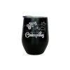Verre isolé "King du camping" noir